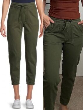 Joe’s Jeans Olive Green Cargo Jogger Patch Pocket Drawstring Stretchy Pants